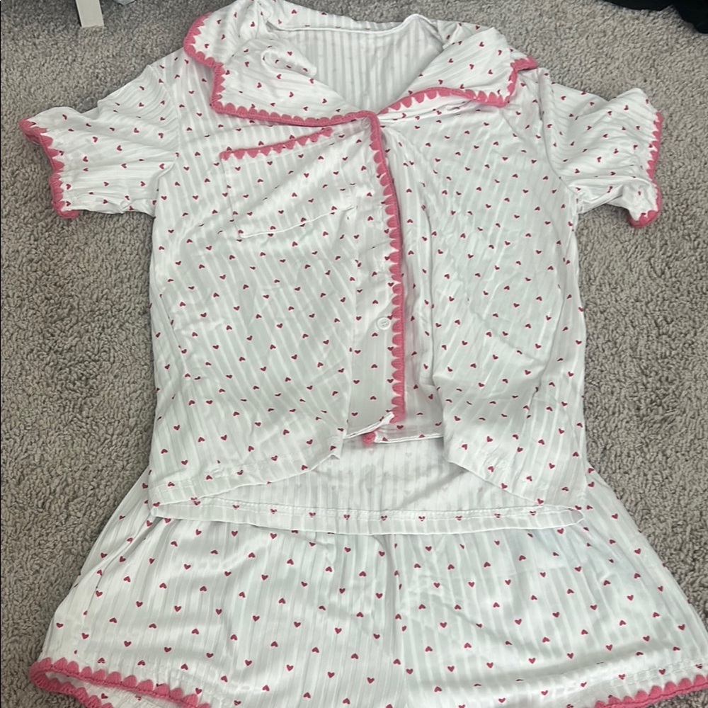 Adorable Pink and White Kids Pajamas